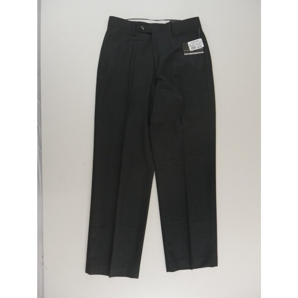 Geoffrey Beene Mens Charcoal Dress Casual Slacks Trousers Size 30 X 30 New